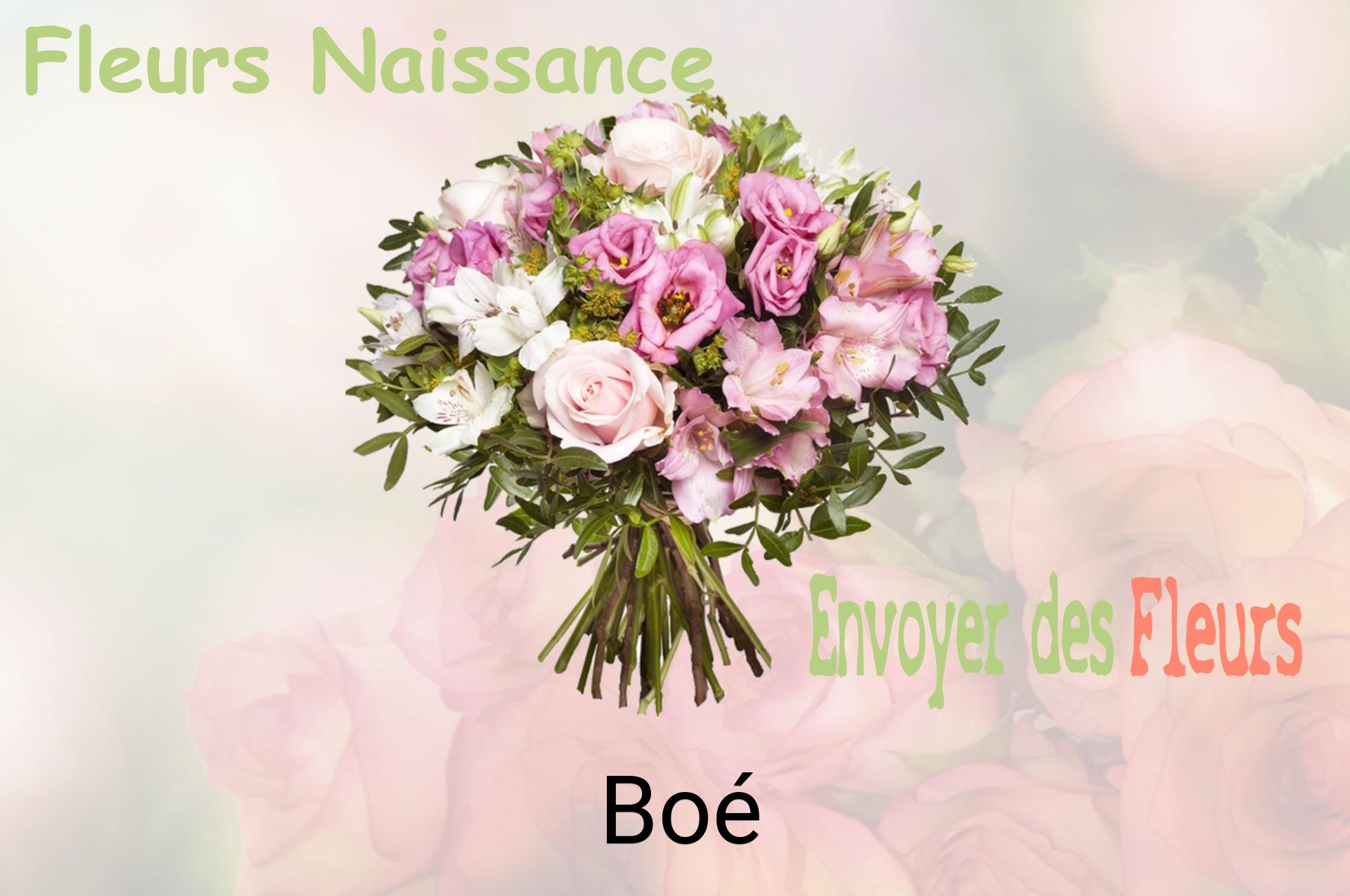 Bouquet de fleurs de naissance livré à Boé